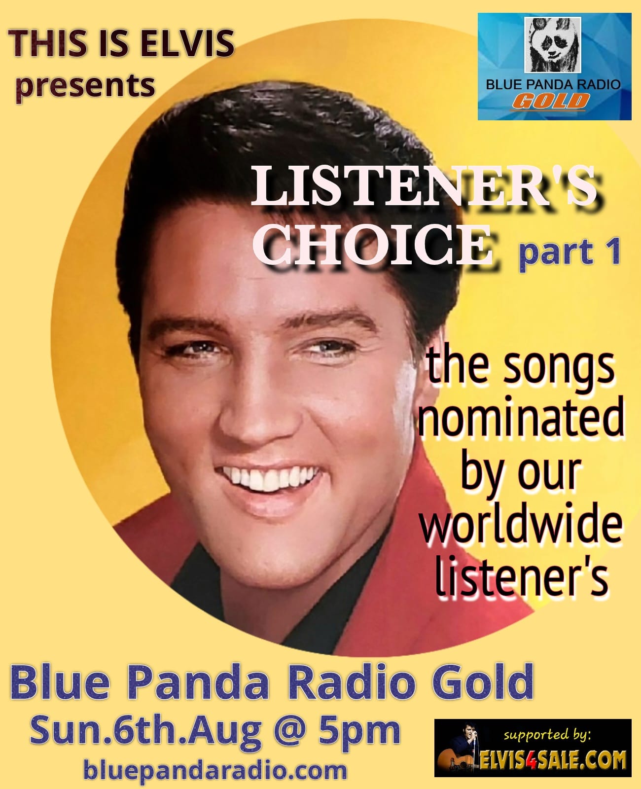 Blue Panda Radio Gold – ‘This is Elvis’ – Listeners choice…